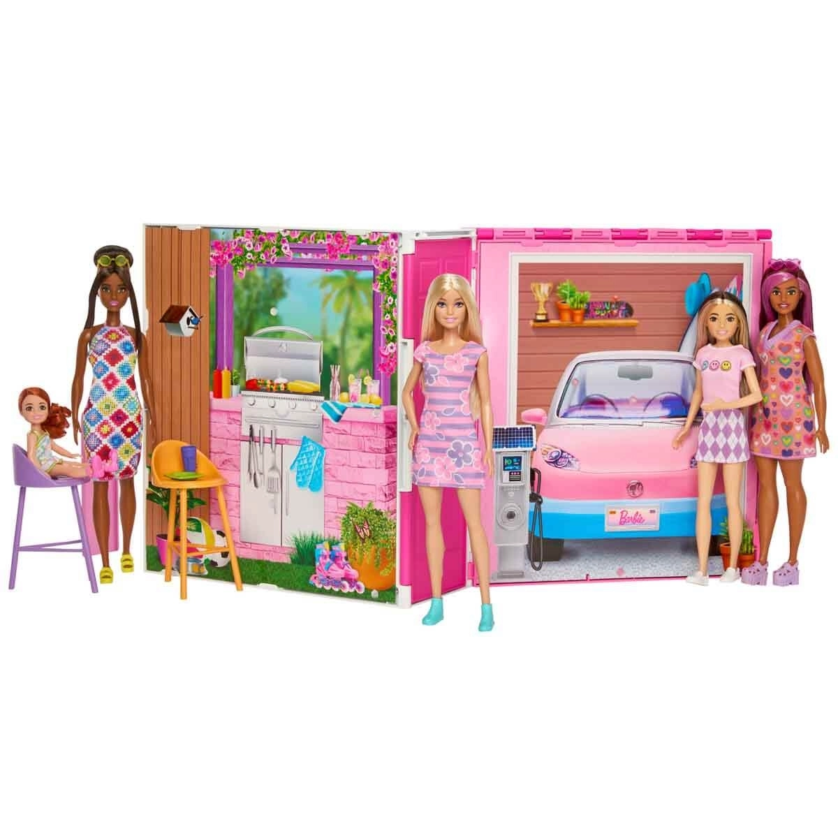 Barbie Portatif Tatil Evi Bebek ve Oyun Seti HRJ77