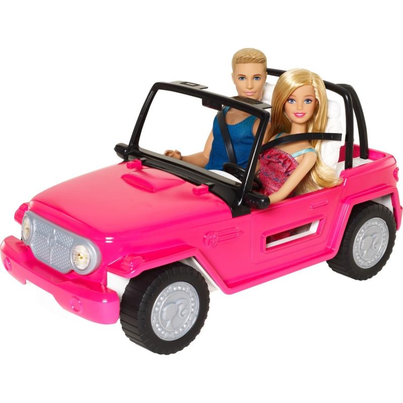Barbie, Ken ve Eğlenceli Jip Oyun Seti CJD12