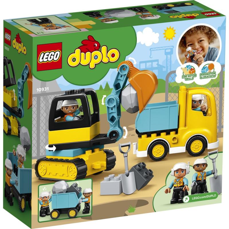 LEGO® DUPLO® İnşaat Kamyonu ve Paletli Kazıcı 10931 