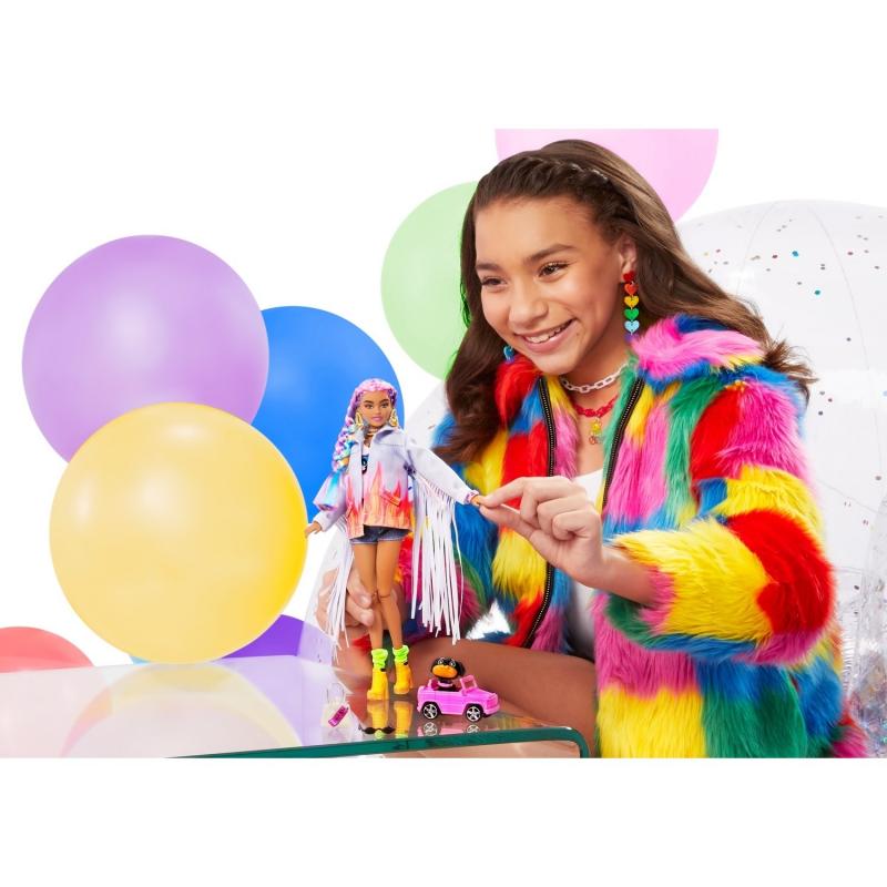 Barbie Extra Renkli Örgü Saçlı Bebek GRN29