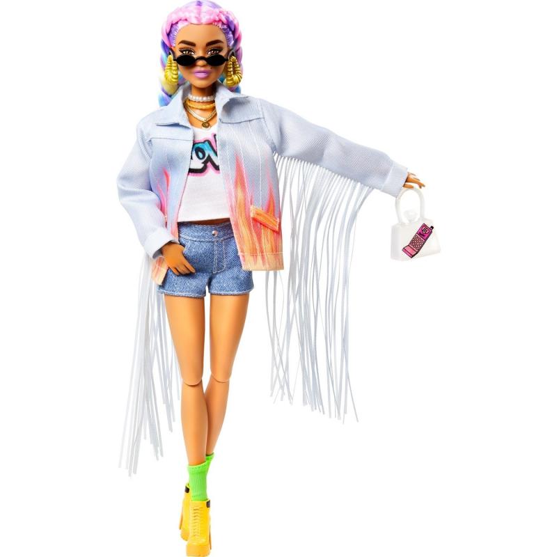 Barbie Extra Renkli Örgü Saçlı Bebek GRN29