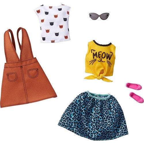 Barbie’nin Kıyafetleri İkili Paket Kedi Desenli T-Shirt GHX66