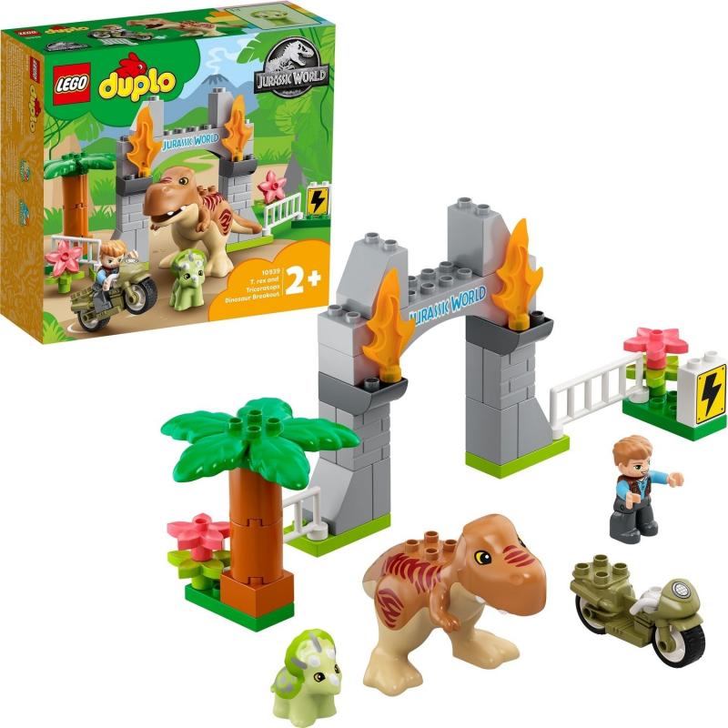 LEGO® Duplo® Jurassic World T. Rex ve Triceratops Dinozor Kaçışı 10939