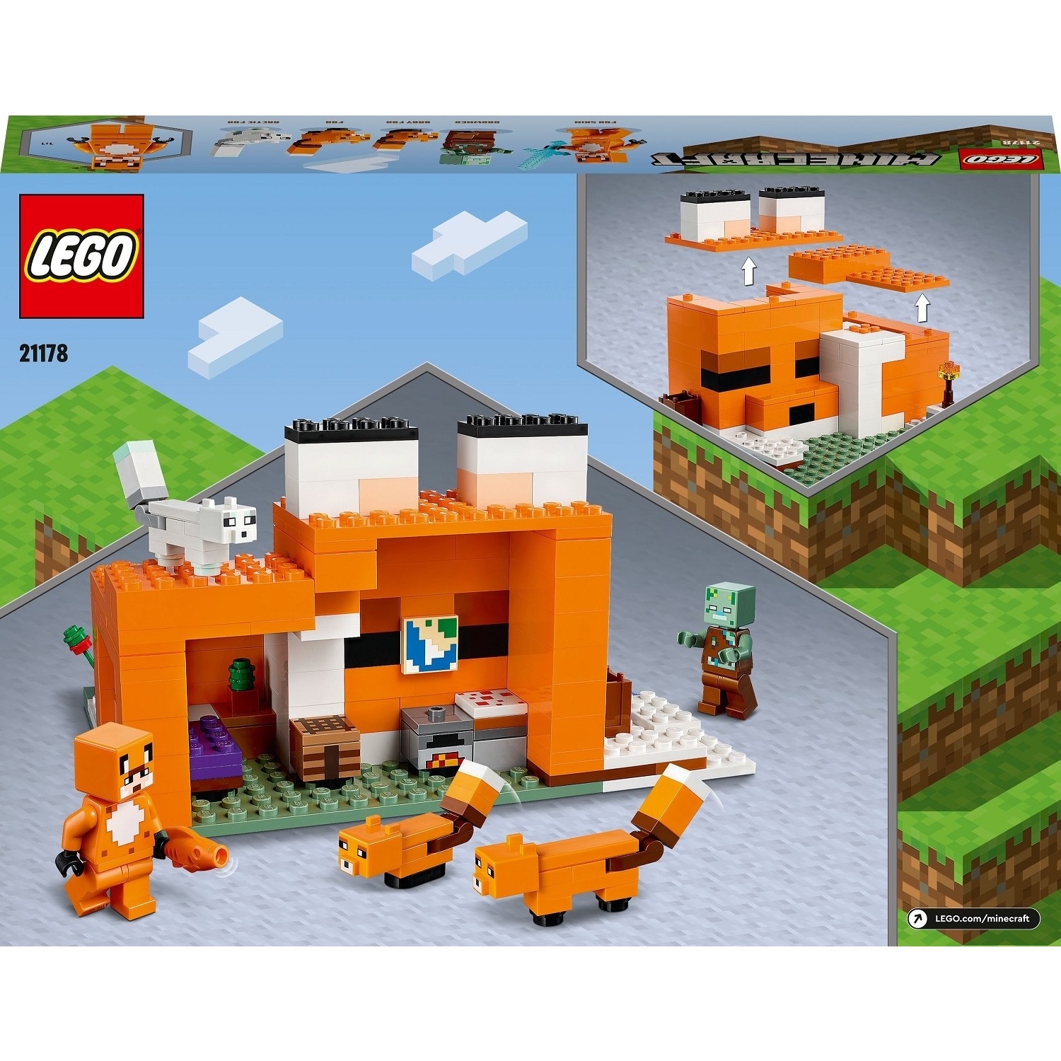 LEGO® Minecraft® Tilki Kulübesi 21178