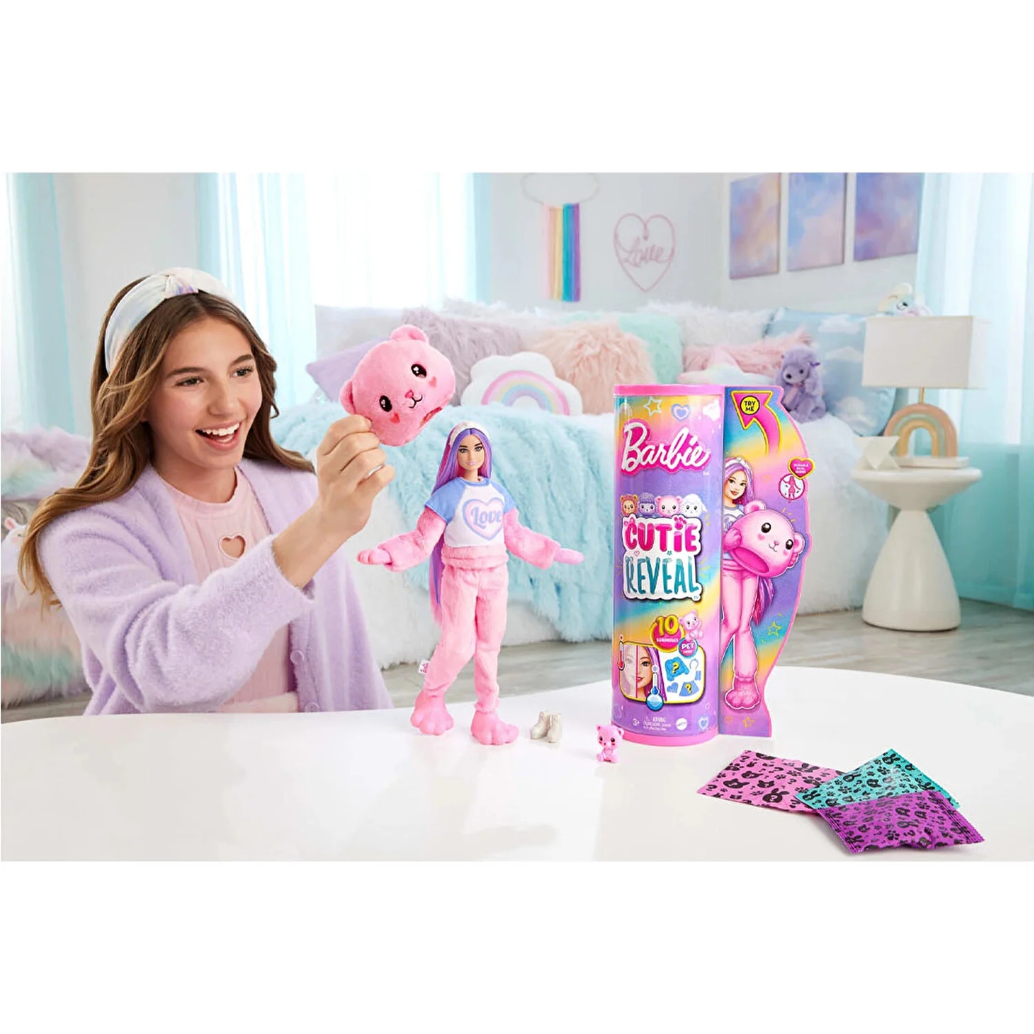 Barbie Cutie Reveal Bebekler Sevimli Kostümler Serisi HKR04