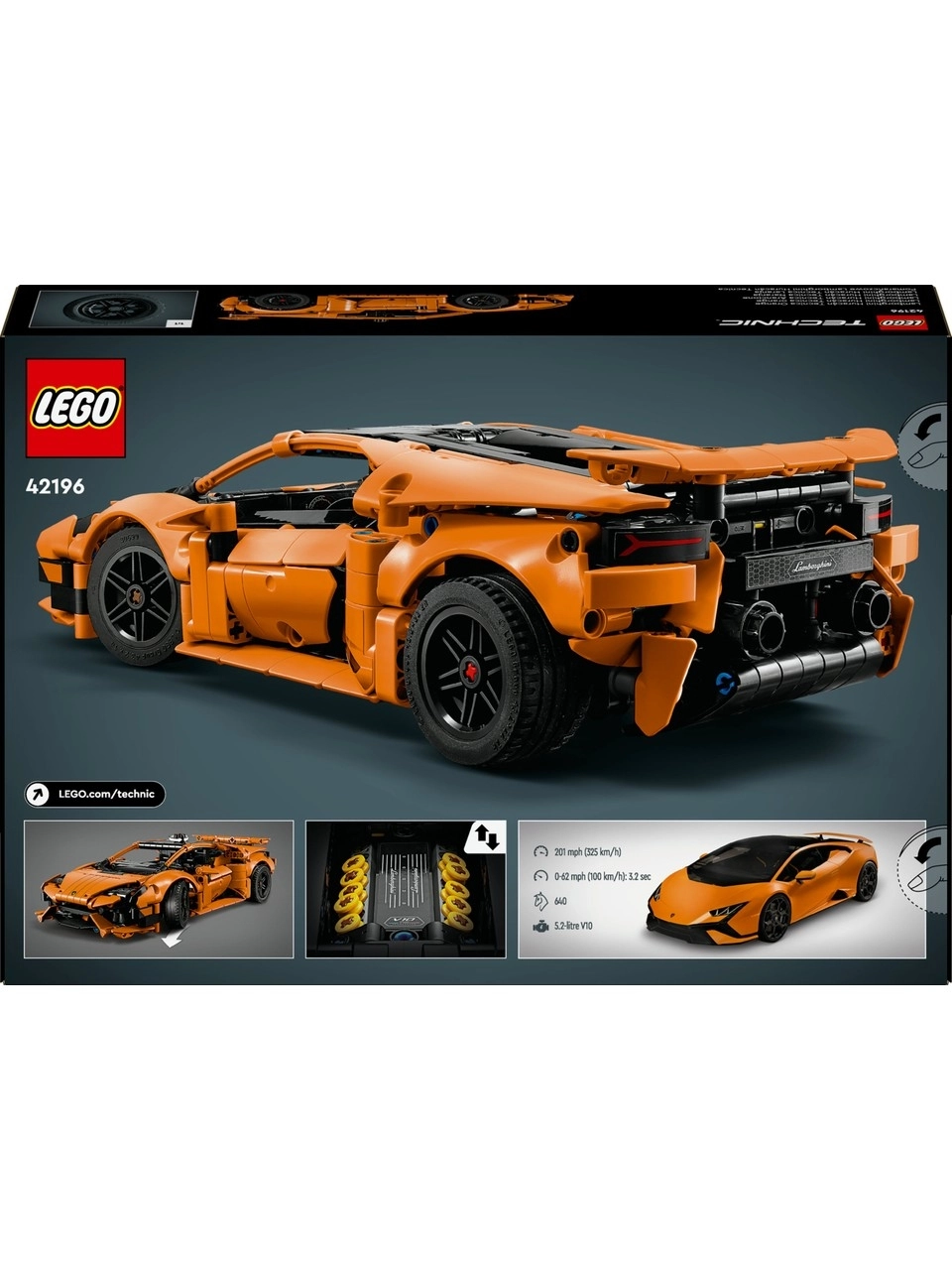 Lego Technic Lamborghini Huracan Tecnica Orange 42196 