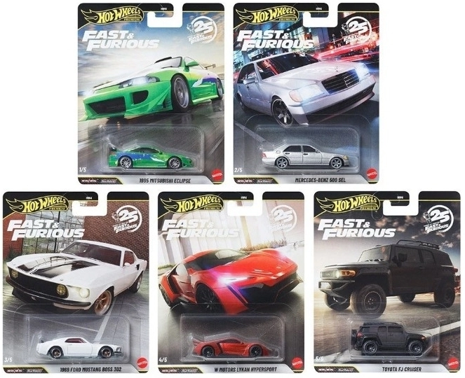 Hot Wheels Premium 2026 Fast & Furious 25. Yıl 5li Set