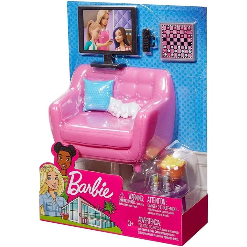 Barbie’nin Ev Içi Dekorasyon Seti Pembe Koltuk