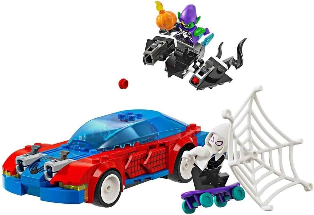 LEGO Marvel Örümcek Adam Yarış Arabası ve Venom Green Goblin 76279 