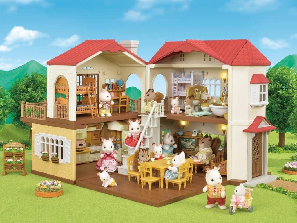 Sylvanian Families Kırmızı Çatılı Işıklı Şehir Evi 5302