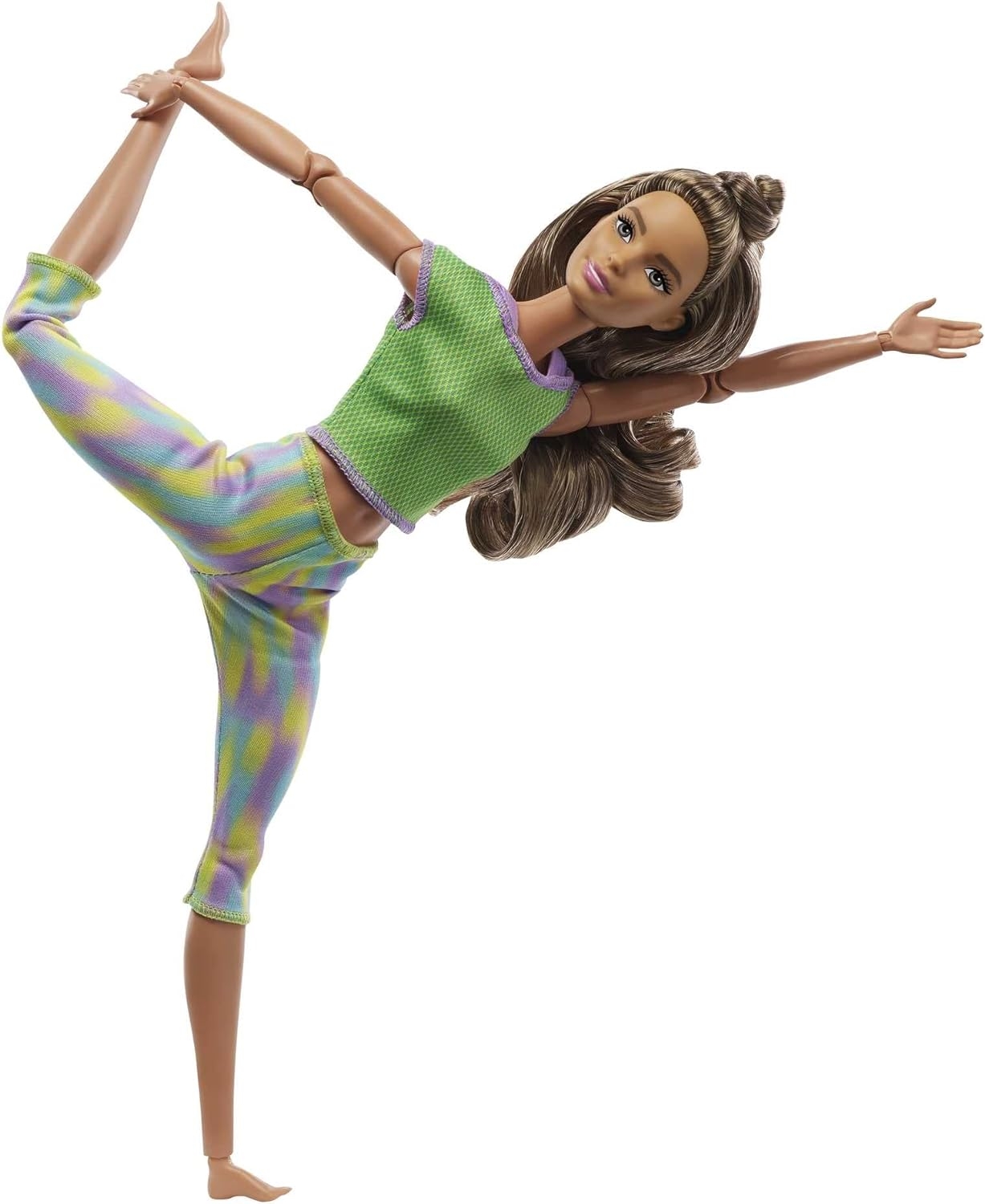Barbie Sonsuz Hareket Bebeği Yeşil Taytlı GXF05