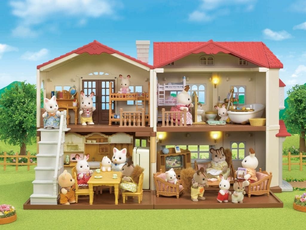 Sylvanian Families Kırmızı Çatılı Işıklı Şehir Evi 5302