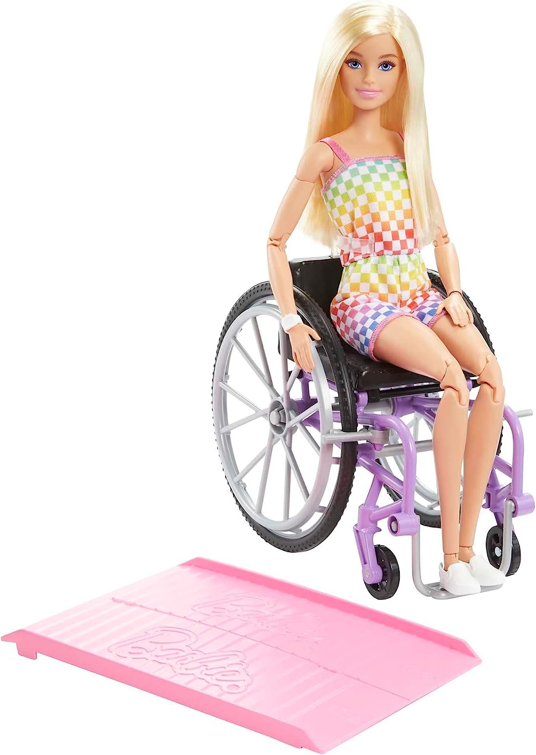 Barbie Tekerlekli Sandalyeli Sarı Saçlı Bebek HJT13