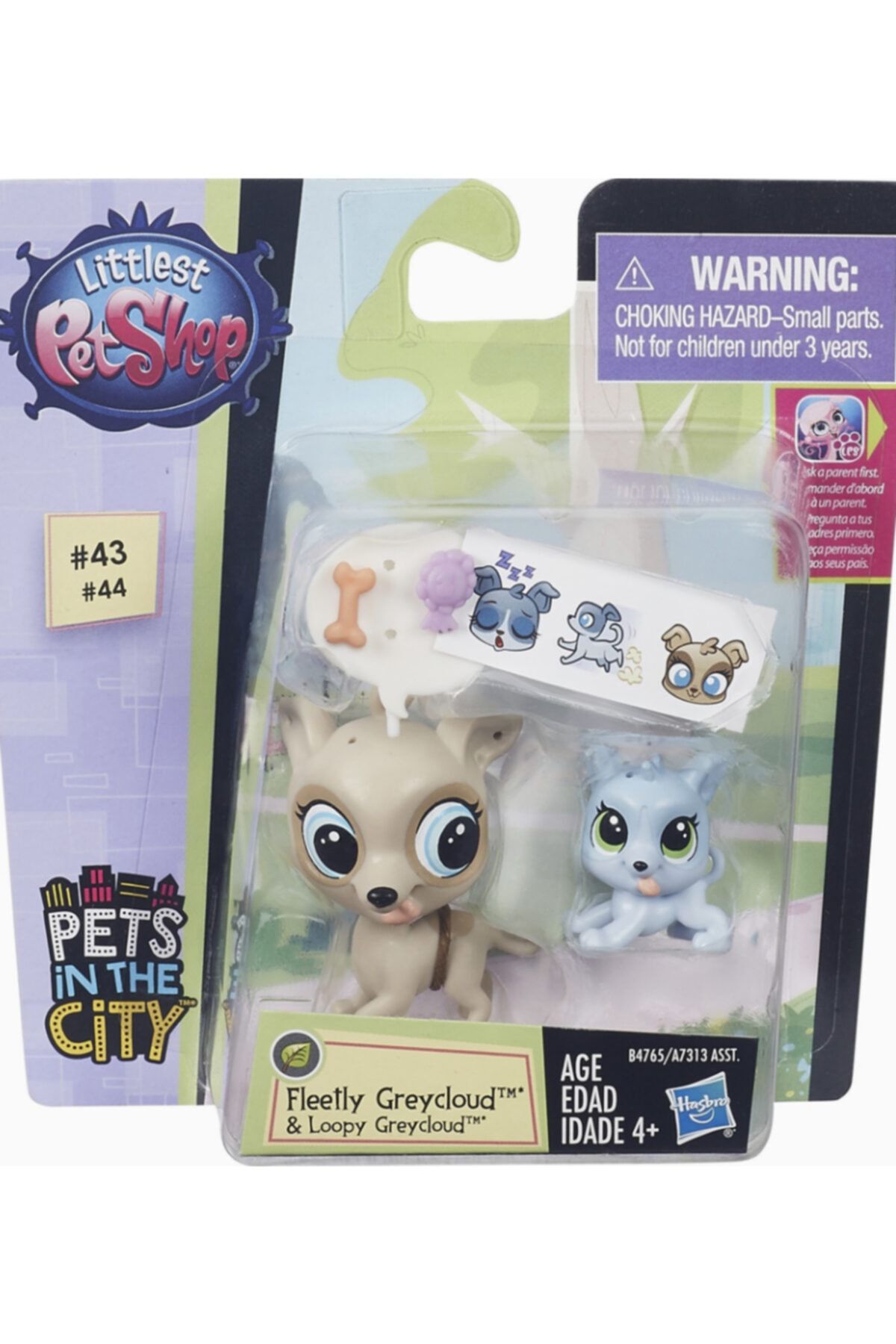 Littlest Pet Shop Miniş Ve Yavrusu Fleetly Greycloud - Loopy Greycloud 