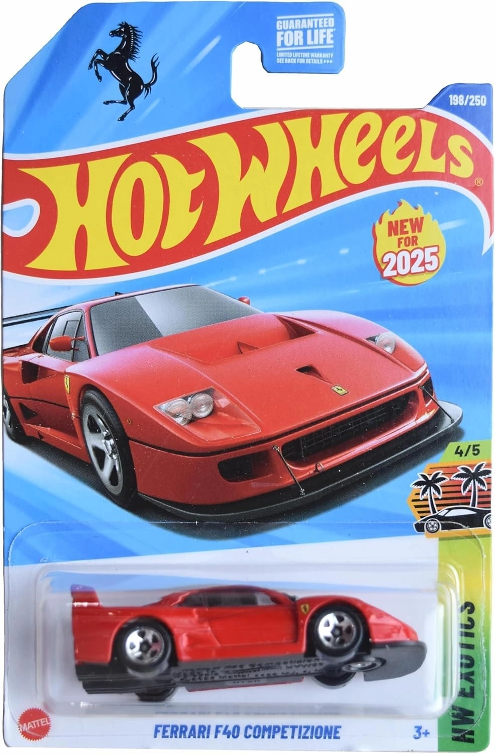 Hot Wheels Ferrari F40 Competizione Yurt Dışı Uzun Kart