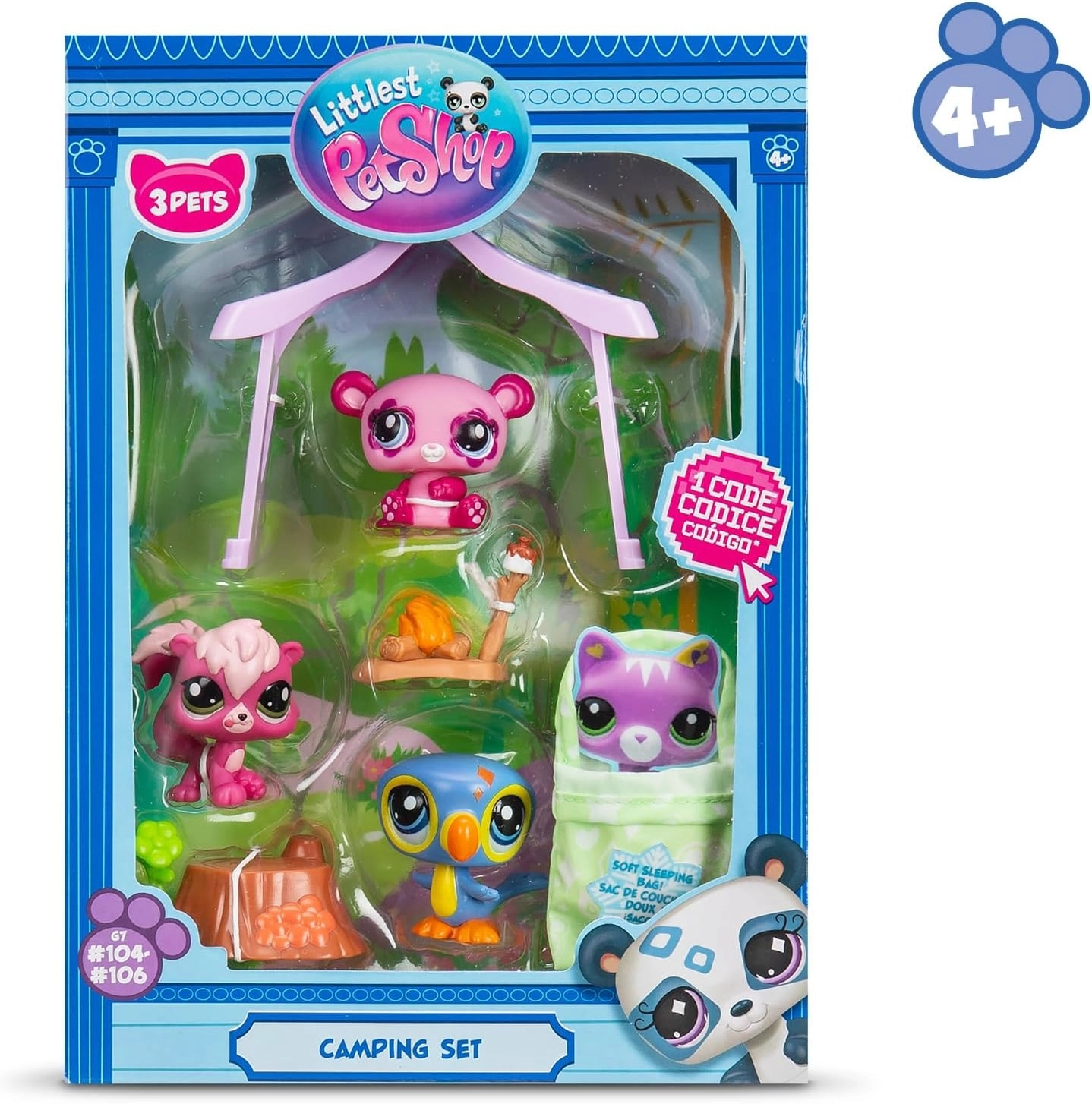 Littlest Pet Shop Kamp Macerası Oyun Seti 3lü Miniş Panda, Tukan, Sincap 
