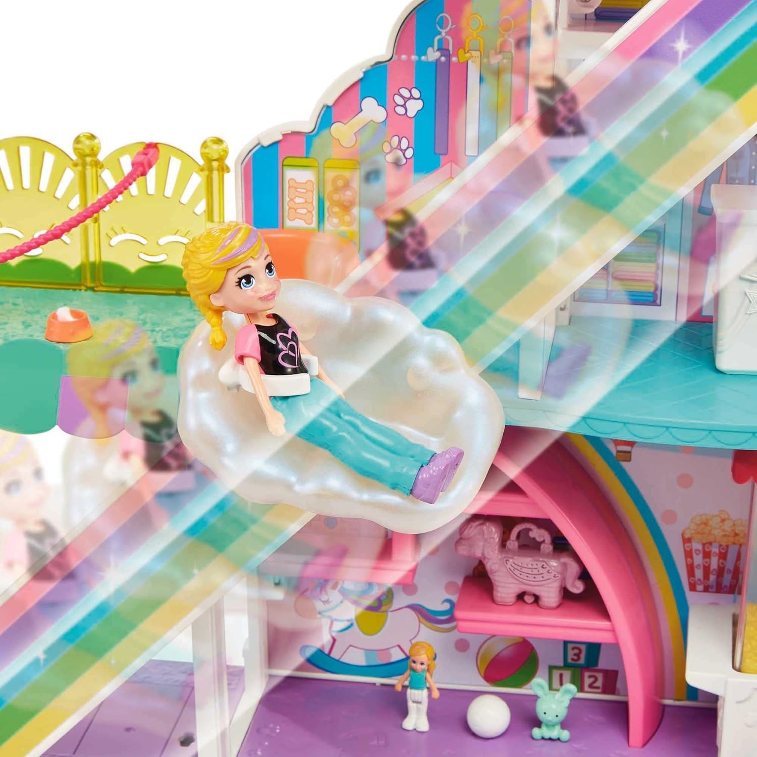 Polly Pocket Gökkuşağı Alışveriş Merkezi Oyun Seti HHX78 