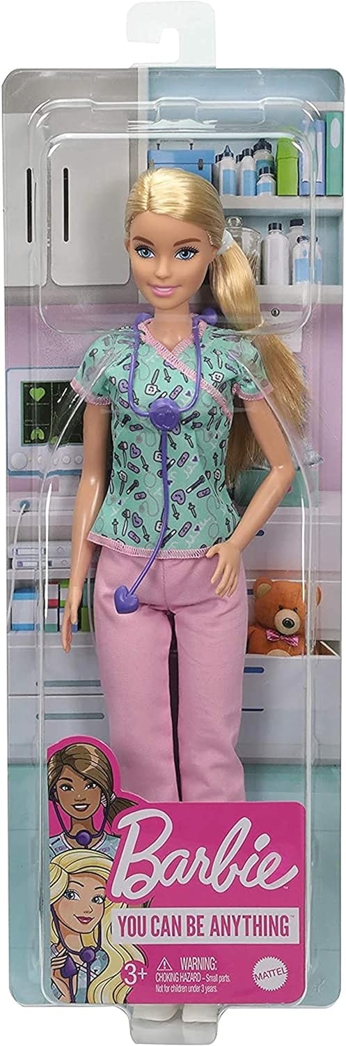 Barbie Kariyer Bebekleri Hemşire Bebek Sarı Saçlı GTW39