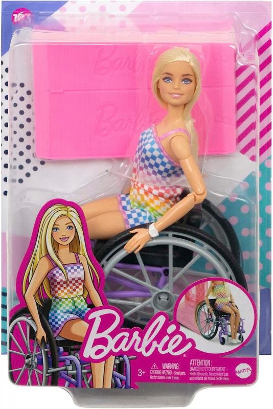 Barbie Tekerlekli Sandalyeli Sarı Saçlı Bebek HJT13