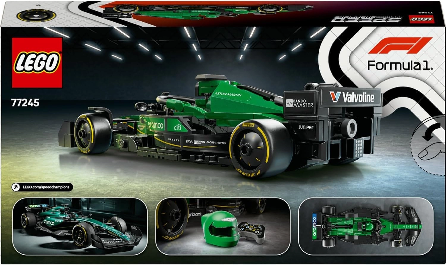 LEGO Speed Champions Aston Martin Aramco F1 AMR24 Yarış Arabası 77245
