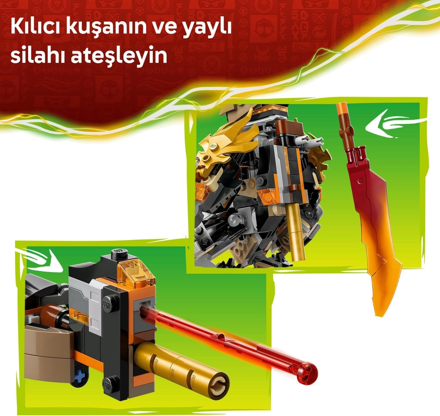 LEGO NINJAGO Cole’un Görev Robotu ve Ejderha Zane 71854