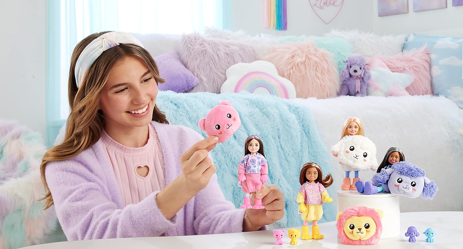 Barbie Cutie Reveal Bebekler Chelsea Sevimli Kostümler Serisi - Ayıcık HKR19
