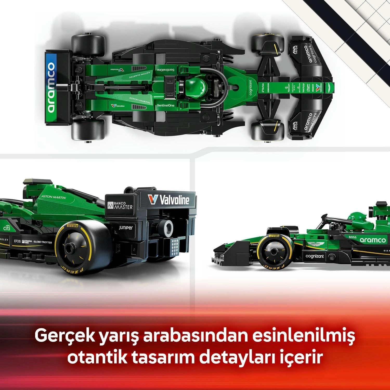 LEGO Speed Champions Aston Martin Aramco F1 AMR24 Yarış Arabası 77245