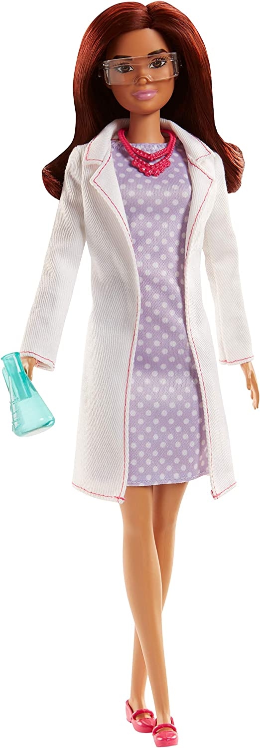 Barbie Bilim İnsanı Bebek ve Deney Tüpü FJB09