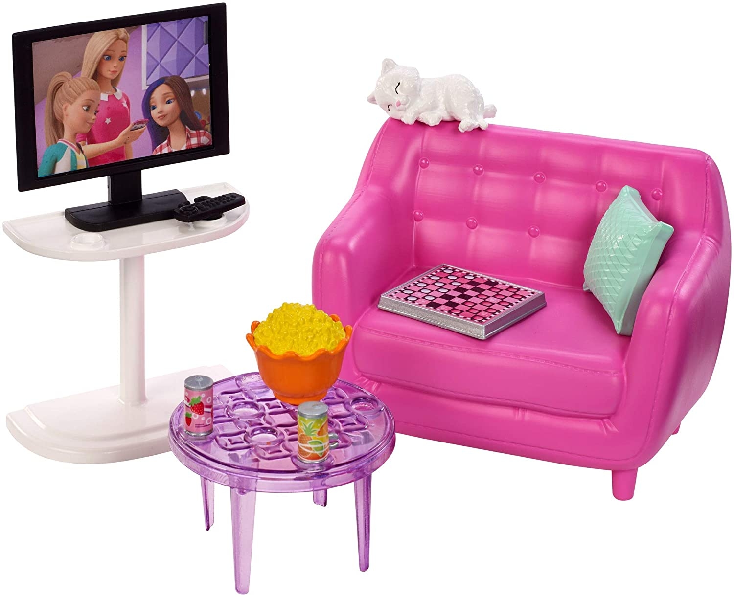 Barbie’nin Ev Içi Dekorasyon Seti Pembe Koltuk
