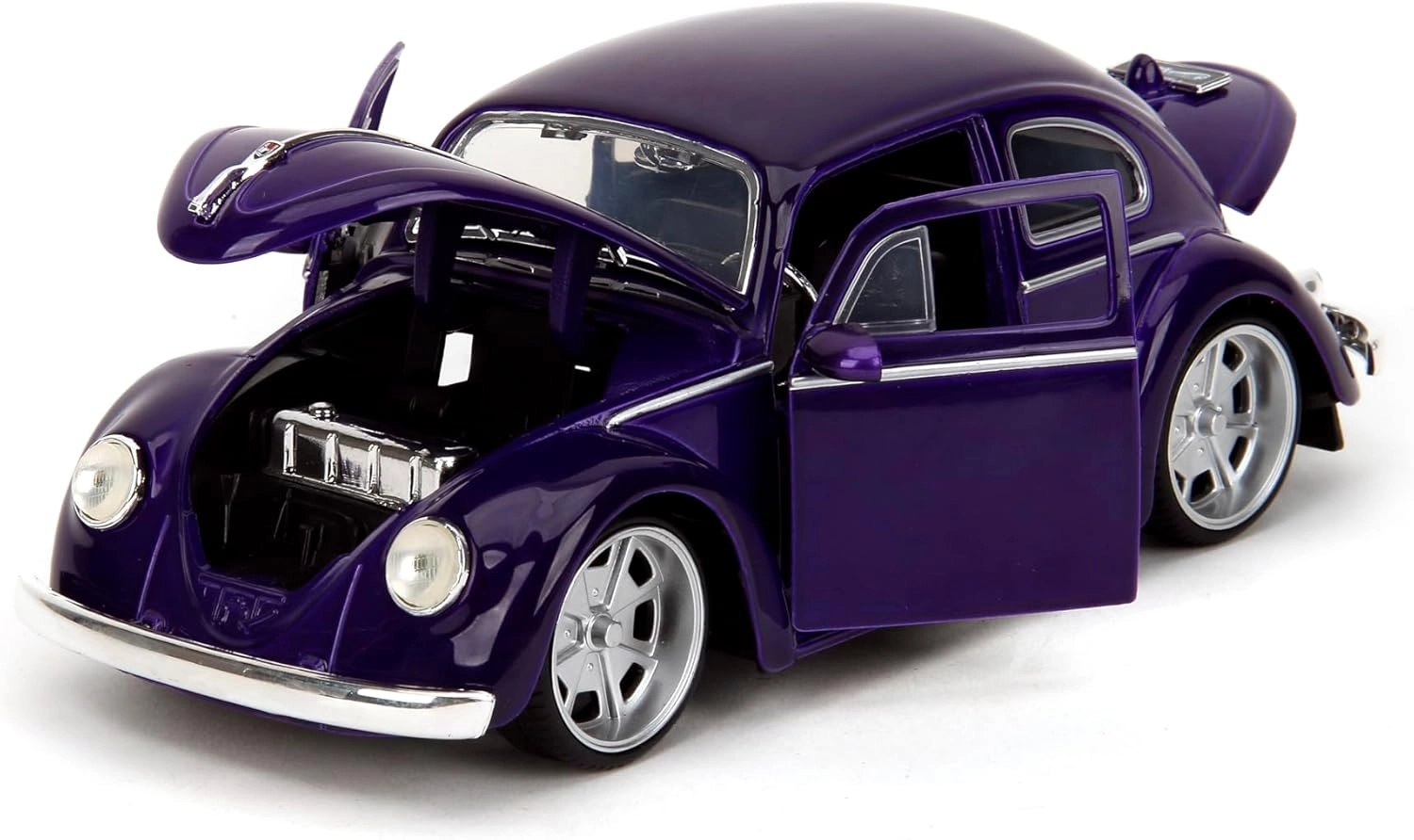 Jada Wednesday Addams & Thing Figürü ve Volkswagen Beetle Araç 1:24 Die Cast 