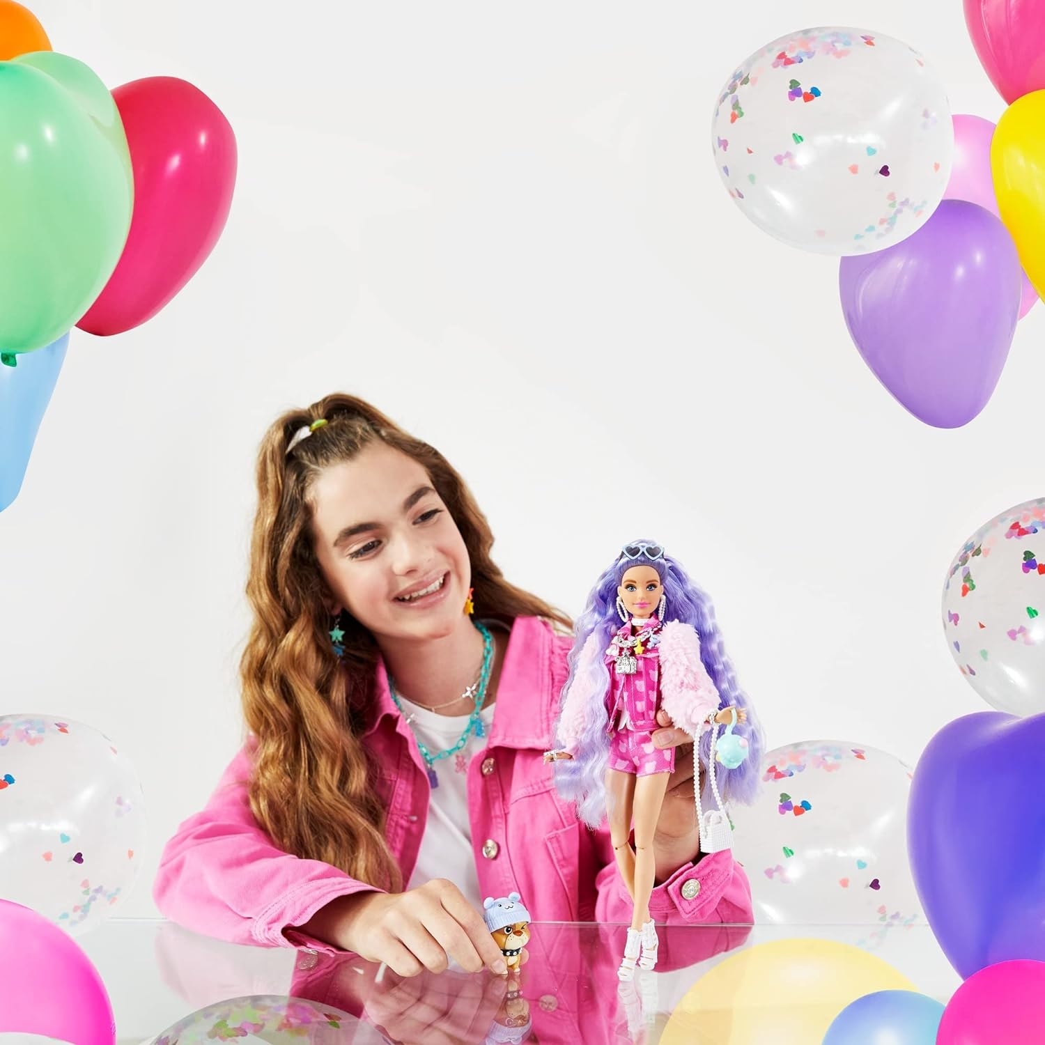 Barbie Extra Mor Saçlı Bebek GXF08