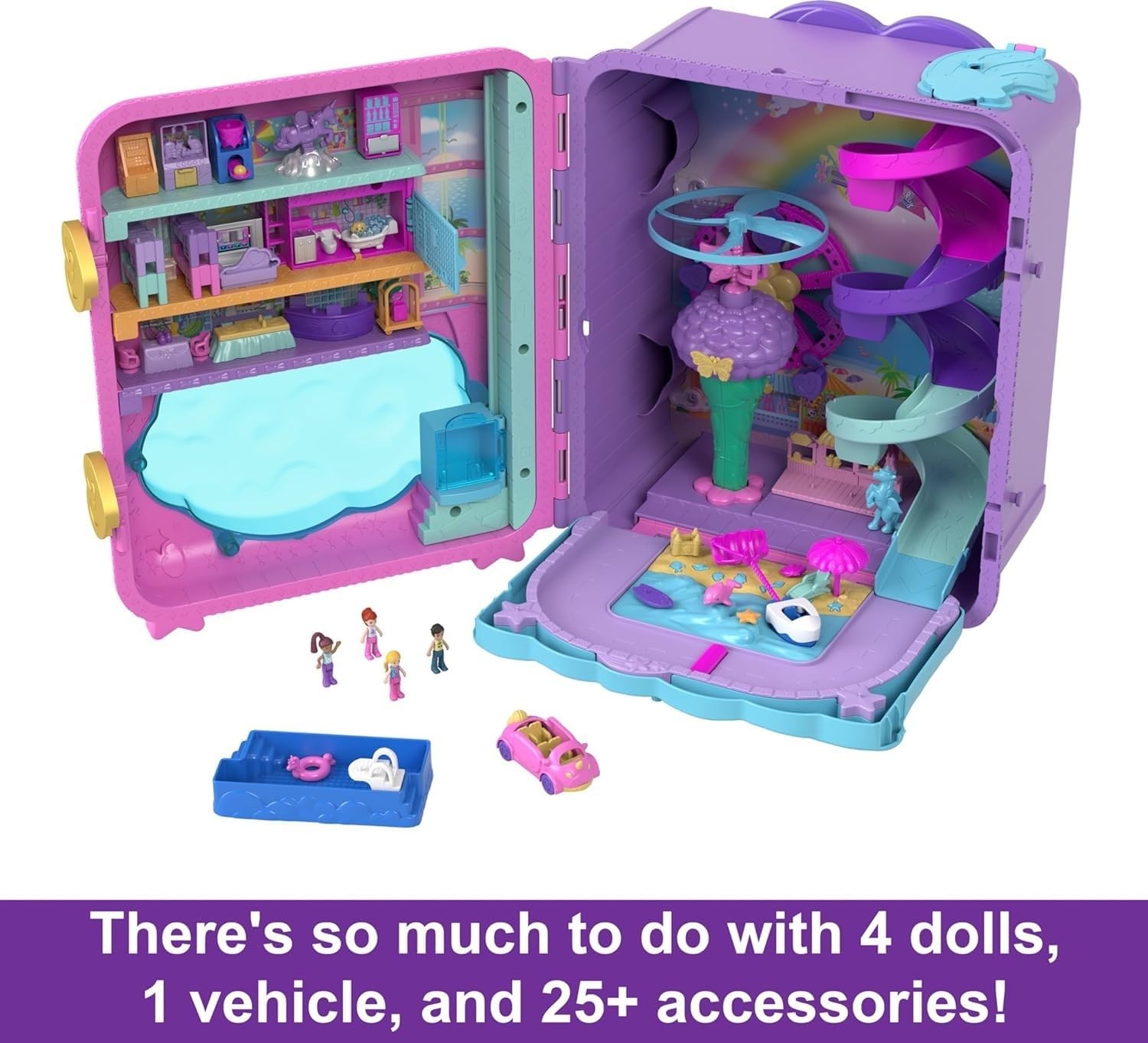 Polly Pocket Pollyville Resort Roll Away Oyun Seti HKV43