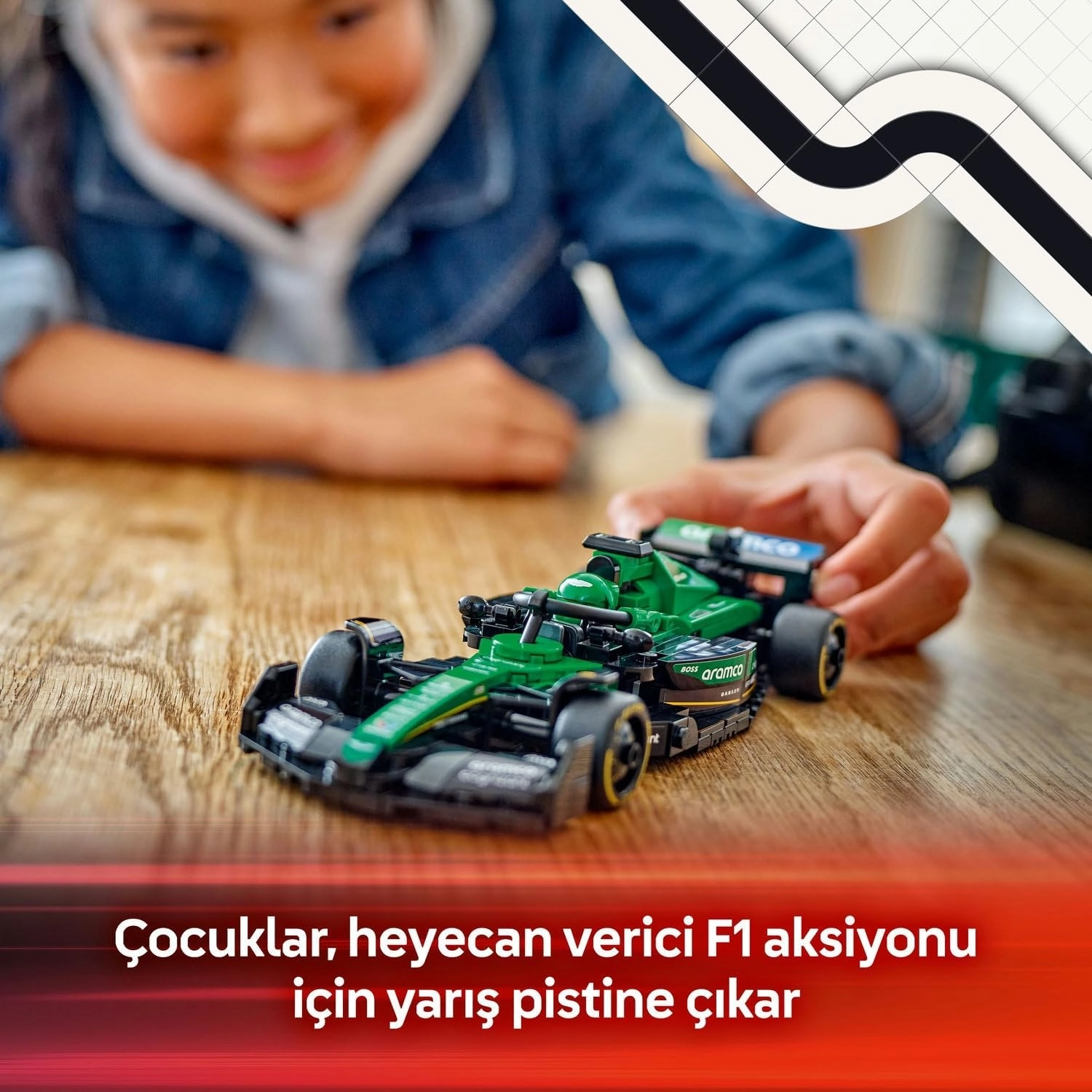 LEGO Speed Champions Aston Martin Aramco F1 AMR24 Yarış Arabası 77245