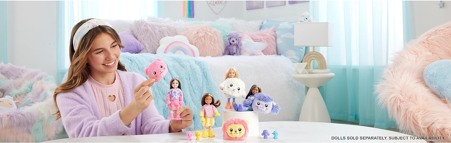 Barbie Cutie Reveal Bebekler Chelsea Sevimli Kostümler Serisi - Kuzu HKR17-HKR18