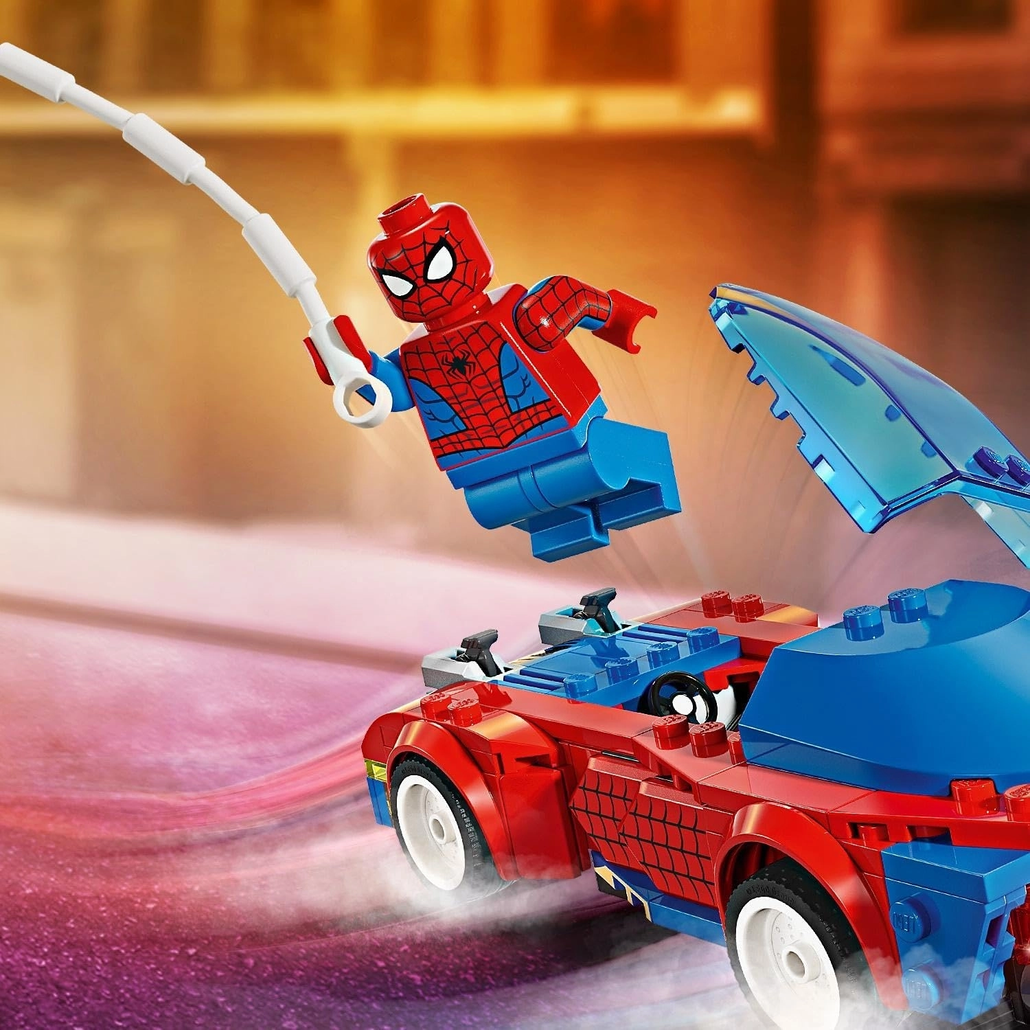 LEGO Marvel Örümcek Adam Yarış Arabası ve Venom Green Goblin 76279 