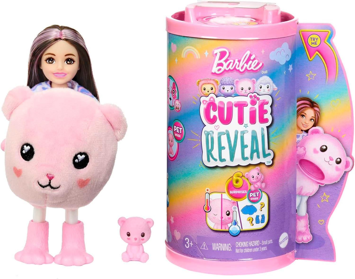 Barbie Cutie Reveal Bebekler Chelsea Sevimli Kostümler Serisi - Ayıcık HKR19