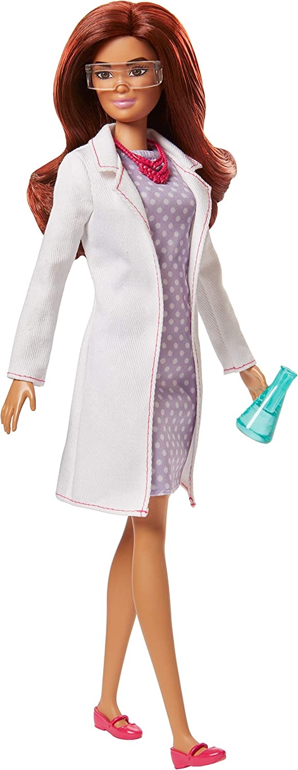 Barbie Bilim İnsanı Bebek ve Deney Tüpü FJB09