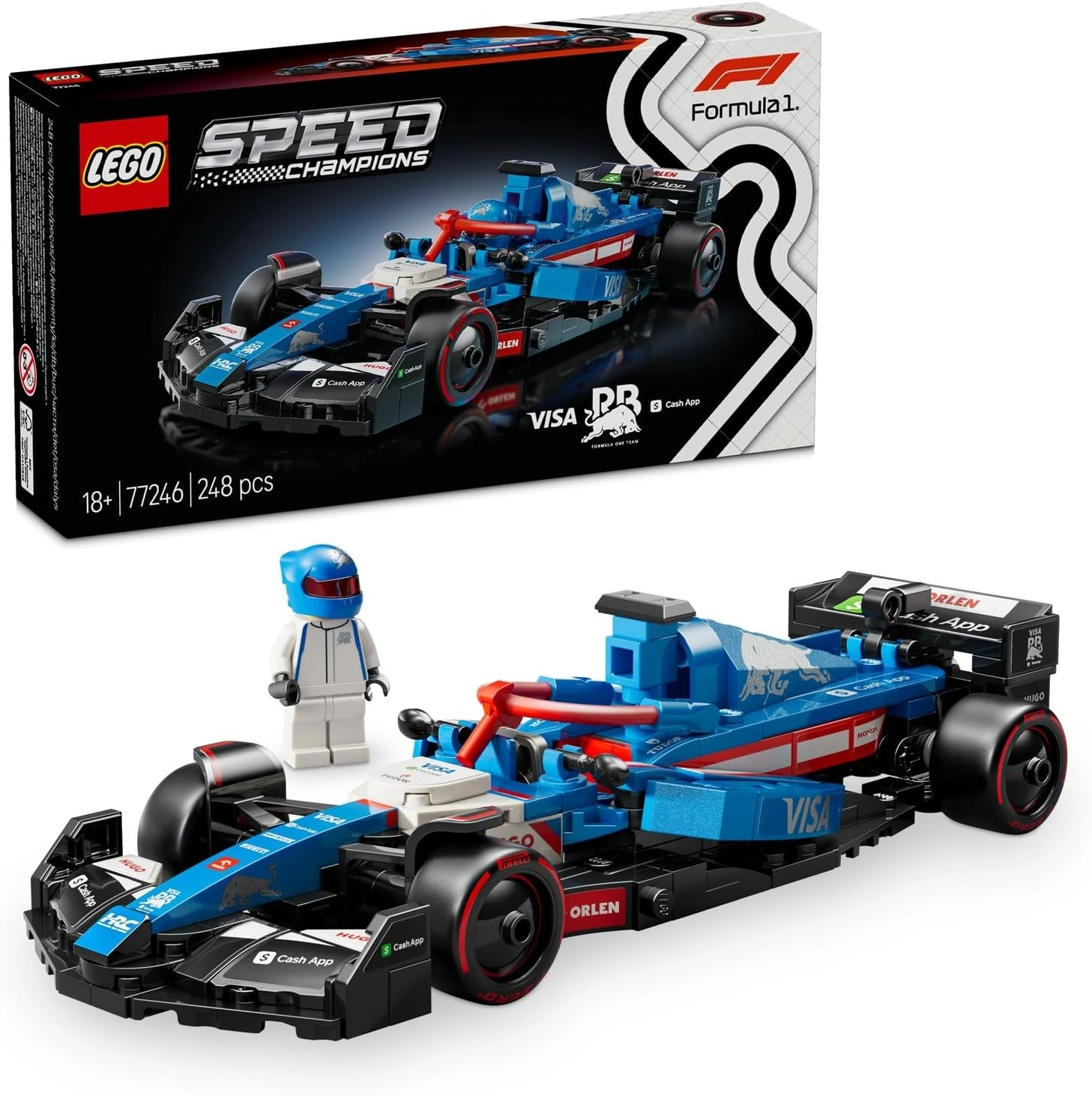 LEGO Speed Champions Visa Cash App RB VCARB 01 F1 Yarış Arabası 77246