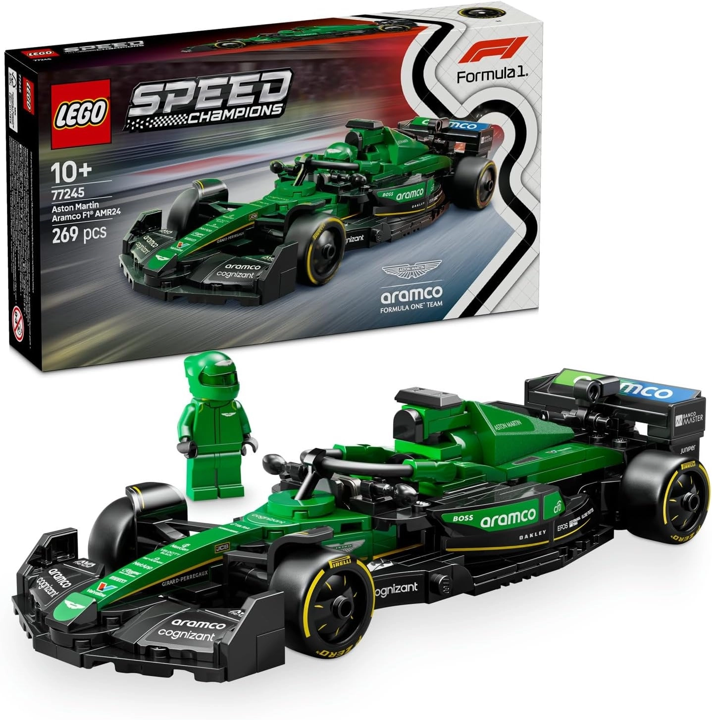 LEGO Speed Champions Aston Martin Aramco F1 AMR24 Yarış Arabası 77245