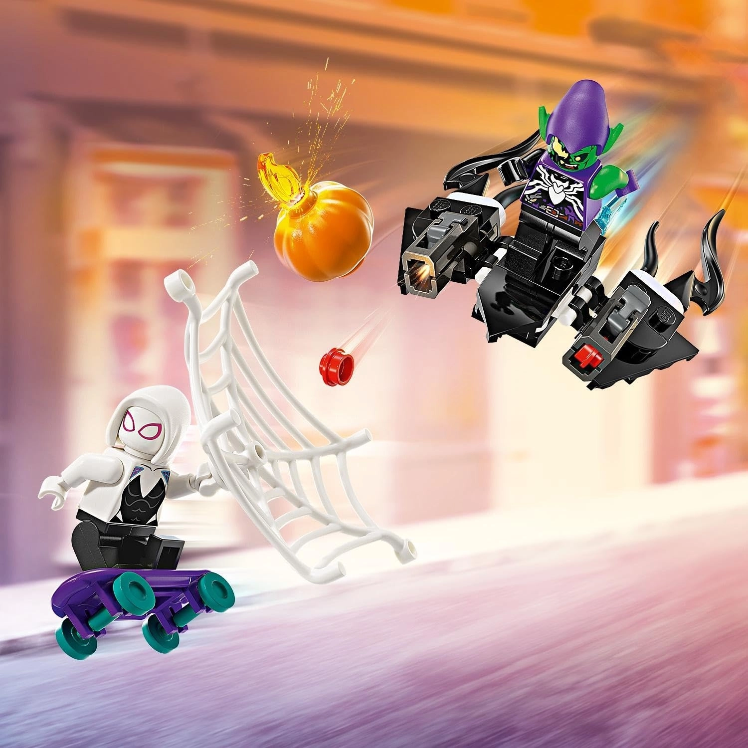 LEGO Marvel Örümcek Adam Yarış Arabası ve Venom Green Goblin 76279 