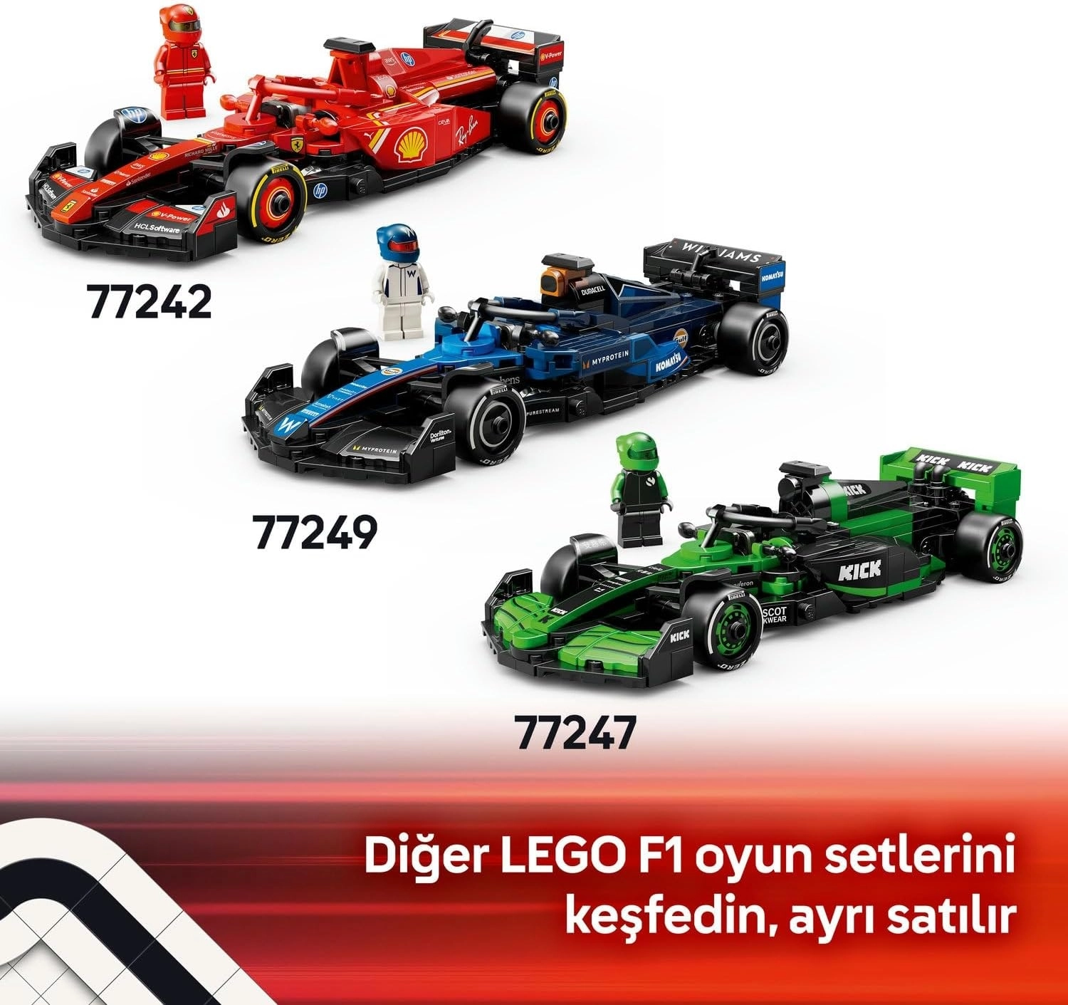 LEGO Speed Champions Aston Martin Aramco F1 AMR24 Yarış Arabası 77245