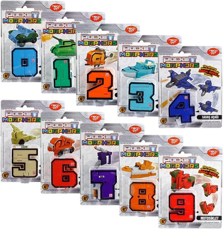 Pocket Morphers Dönüşebilen Numaralar 10’lu Set