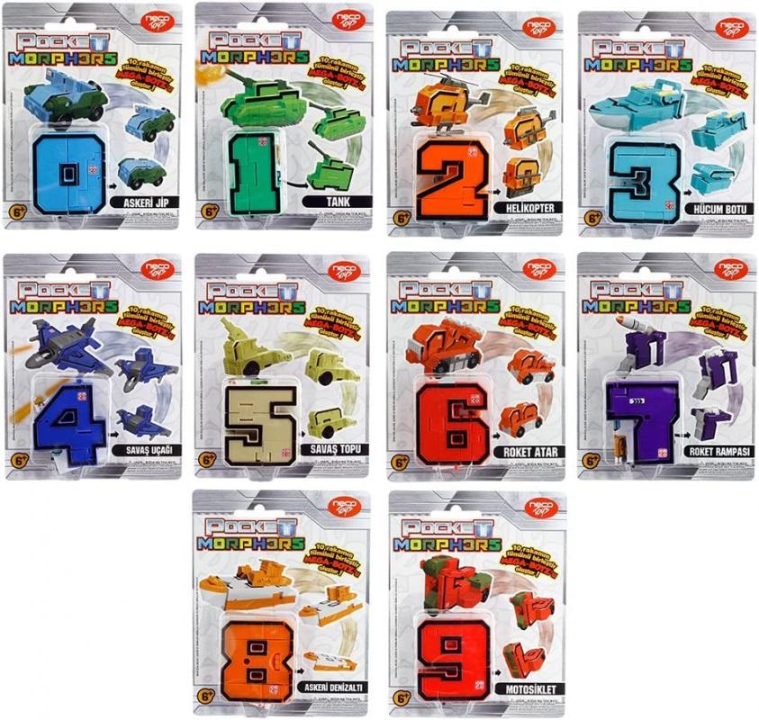 Pocket Morphers Dönüşebilen Numaralar 10’lu Set
