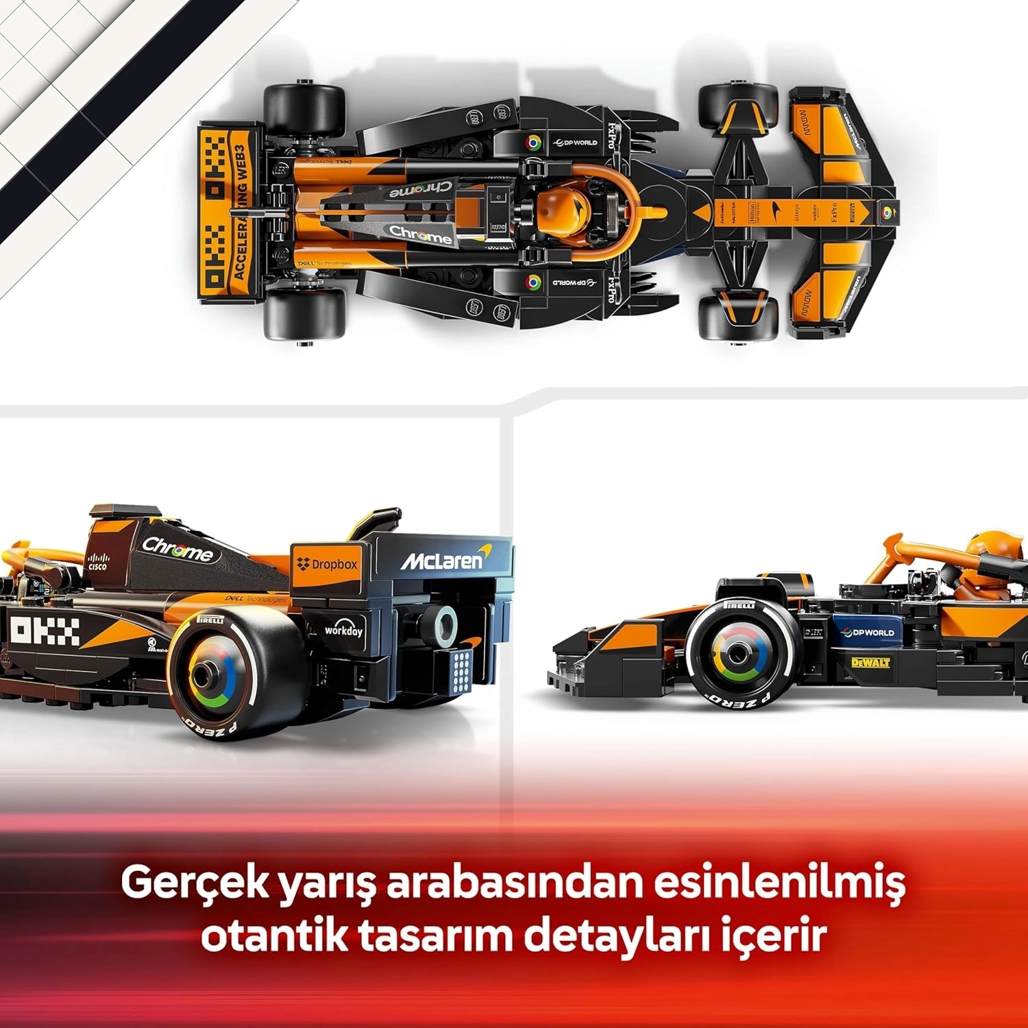 LEGO Speed Champions McLaren F1 Team MCL38 Yarış Arabası 77251