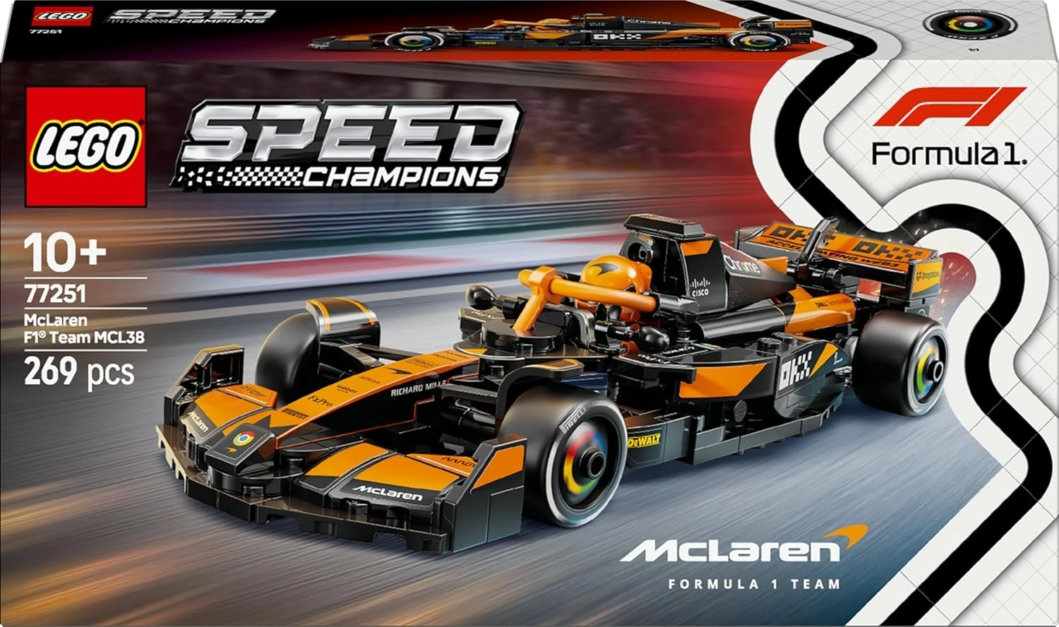 LEGO Speed Champions McLaren F1 Team MCL38 Yarış Arabası 77251
