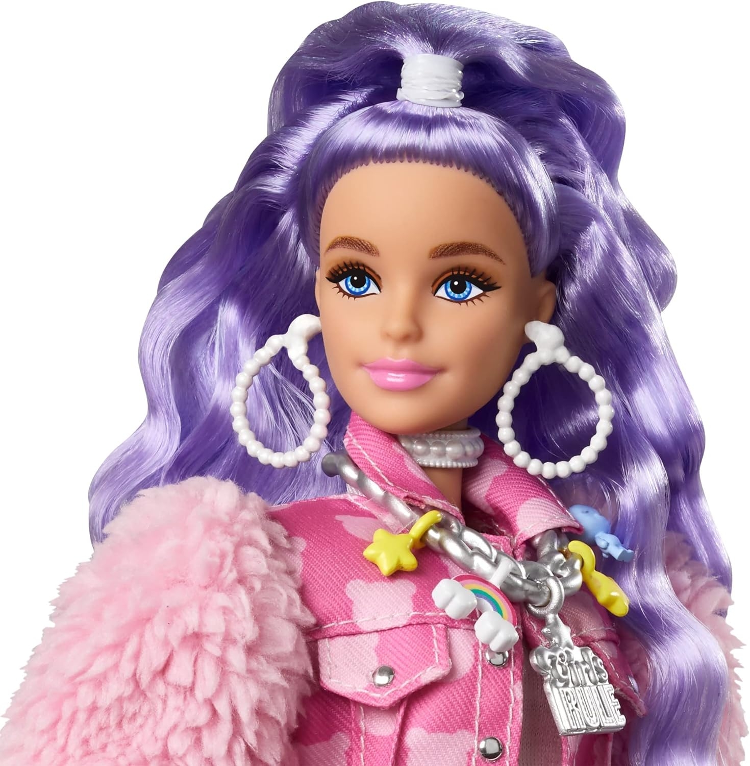 Barbie Extra Mor Saçlı Bebek GXF08