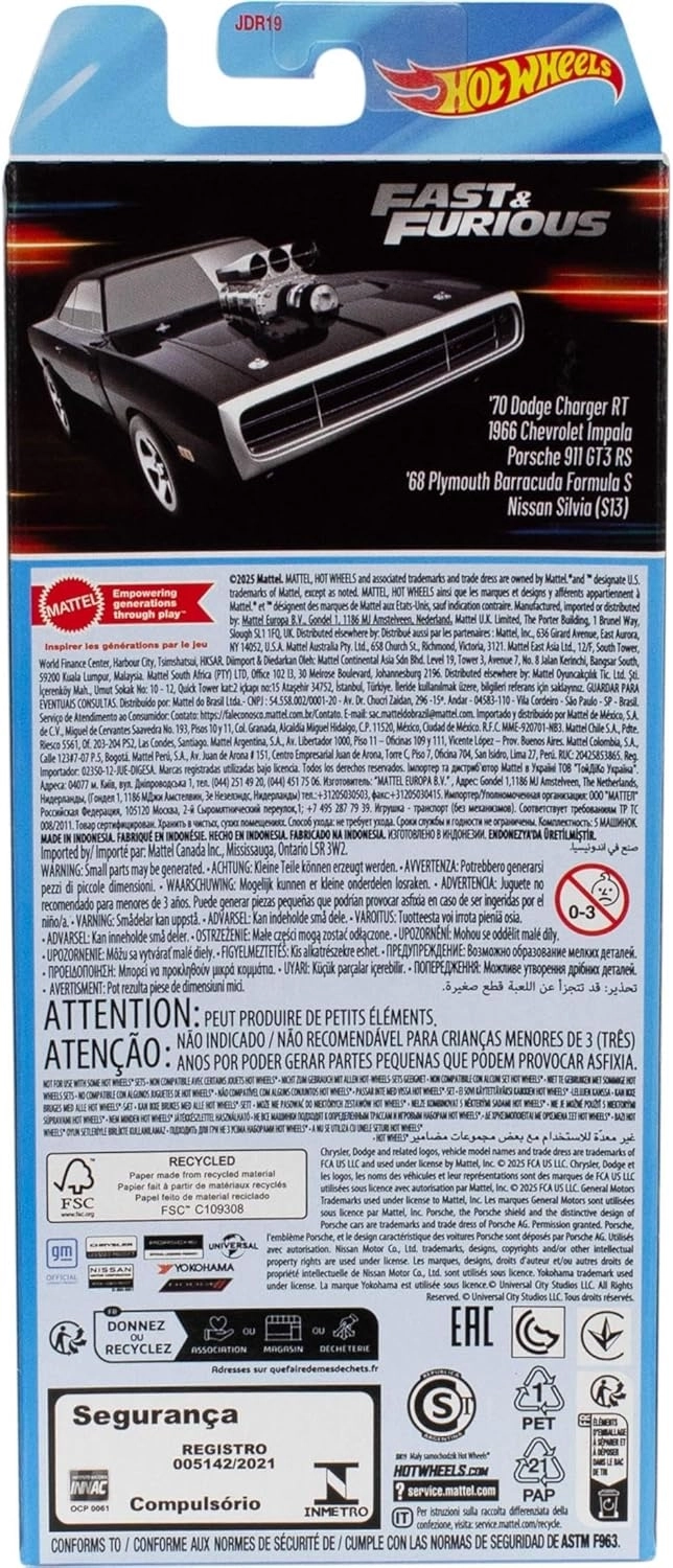 Hot Wheels Fast & Furious 5’li Araba Seti JDR19