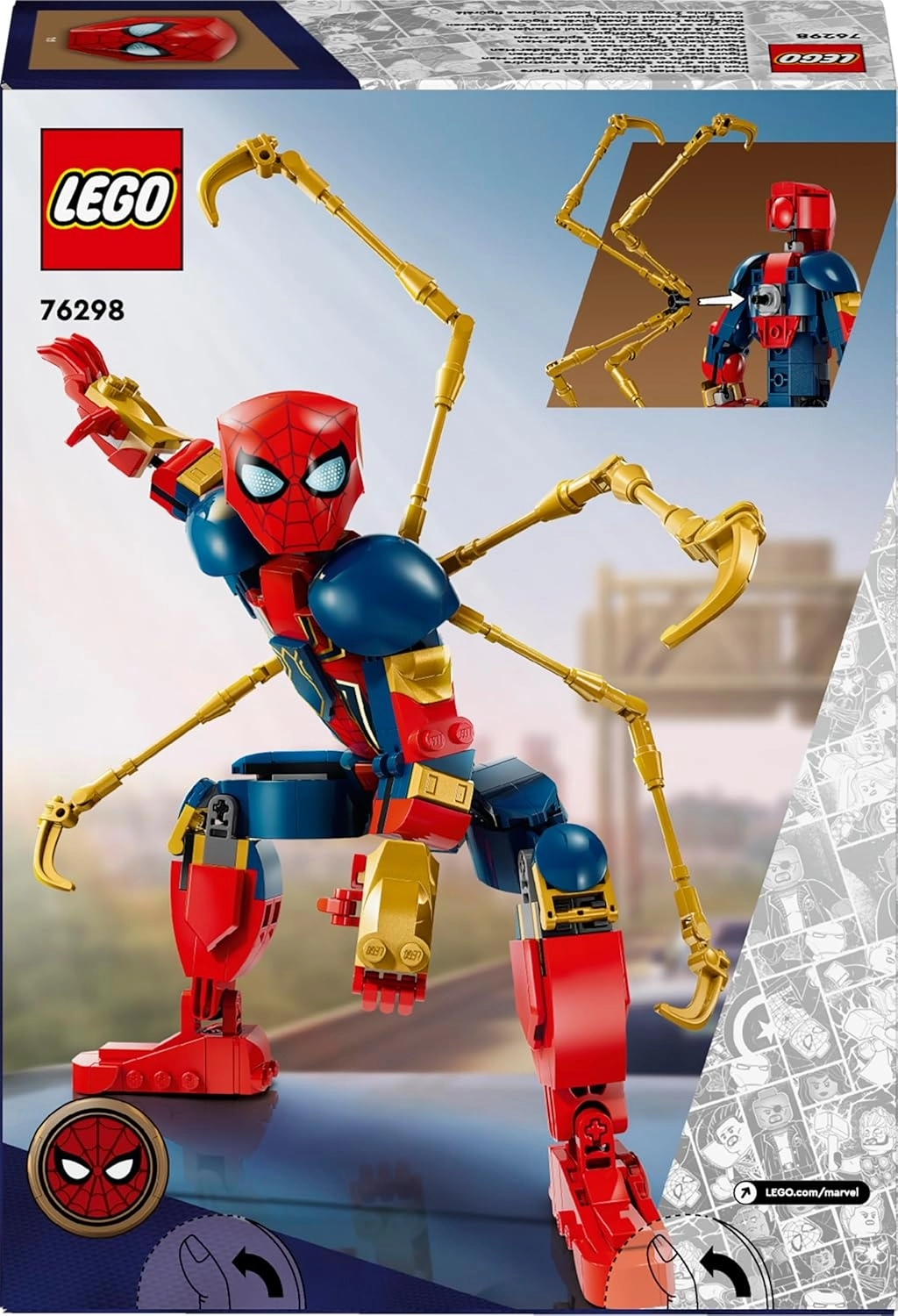 LEGO Marvel Iron Örümcek Adam Yapım Figürü 76298