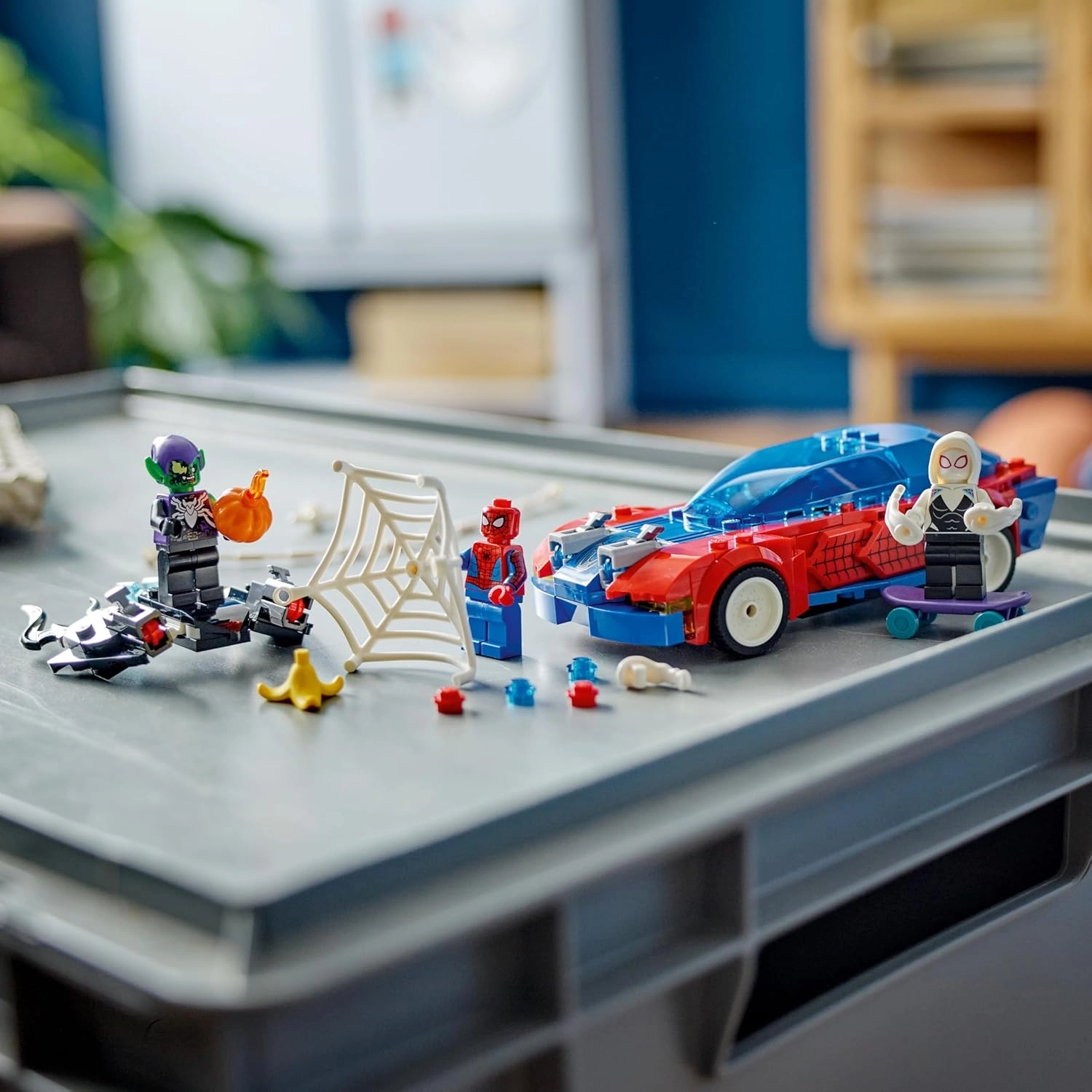 LEGO Marvel Örümcek Adam Yarış Arabası ve Venom Green Goblin 76279 