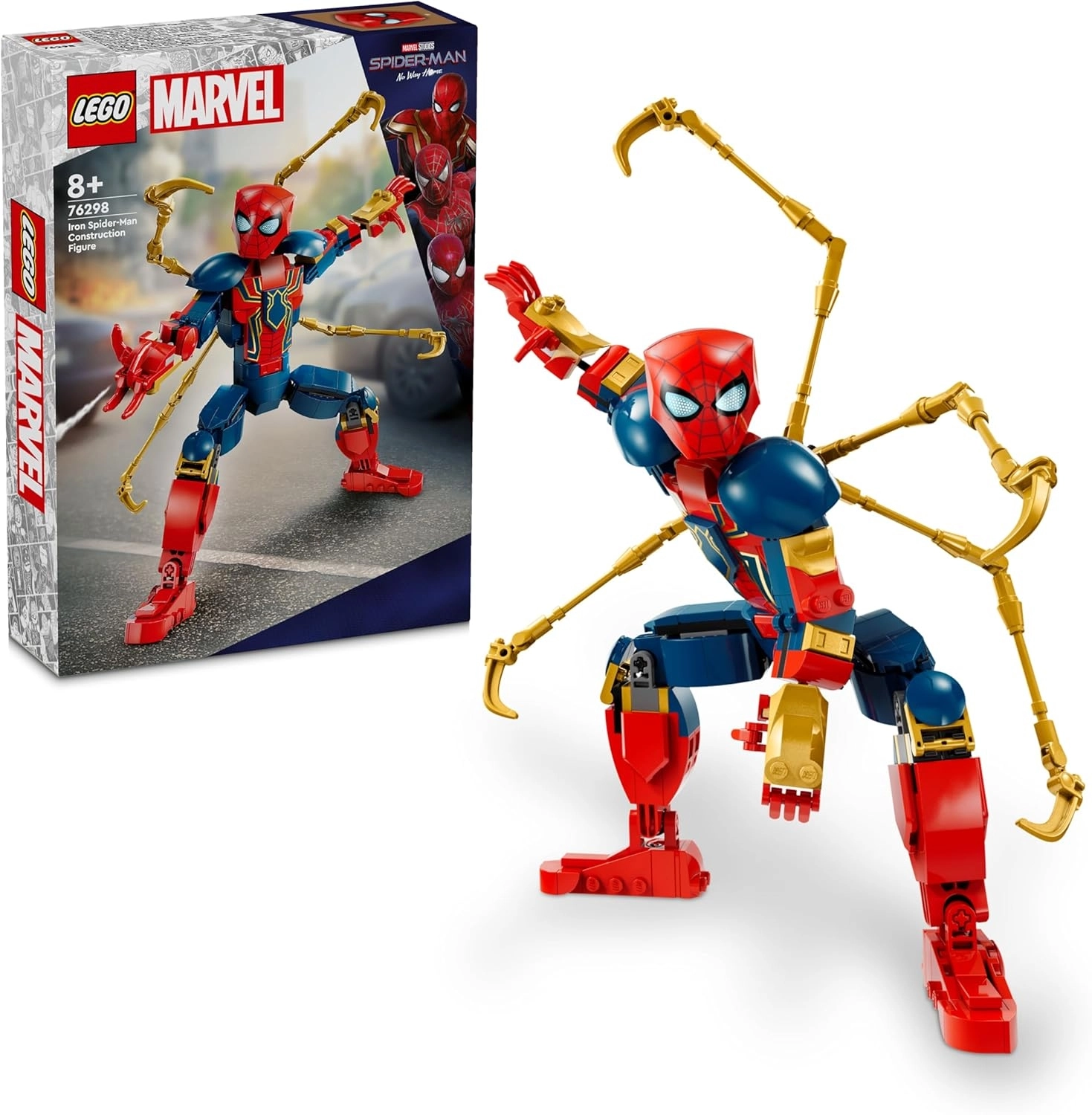 LEGO Marvel Iron Örümcek Adam Yapım Figürü 76298